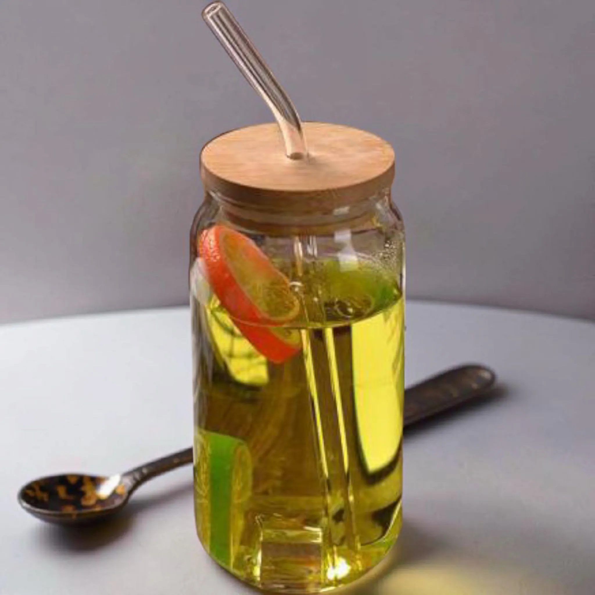 Can-Shaped Glass Jar Mug